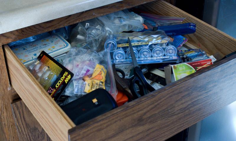 Cluttered Drawer