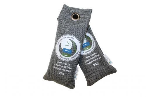 Bamboo Charcoal Air Purifier Bags 75g, 2-Pack